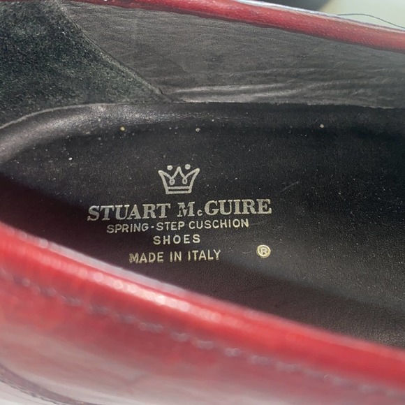 STUART MCGUIRE MADE IN ITALY RED LOAFERS - Picture 8 of 9